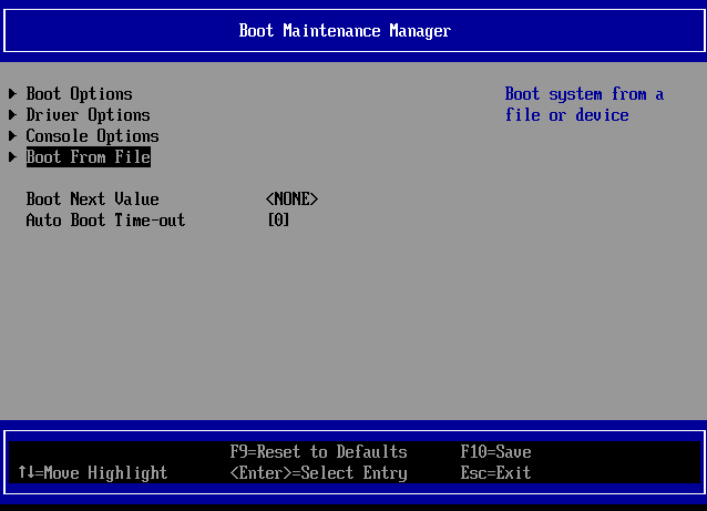 fig.9 Boot Maintenance Managerの選択