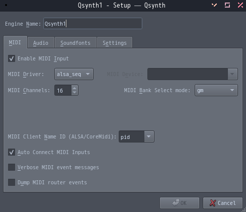 qsynth settings